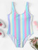   sexy one-piece color striped swimsuit NSHL2652