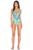   printing one-piece drawstring sexy backless swimsuit NSHL2655