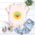   fun sun print cotton short-sleeved t-shirt women NSSN2683
