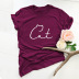   cute cat cat printing cotton short-sleeved t-shirt women NSSN2695