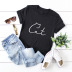   cute cat cat printing cotton short-sleeved t-shirt women NSSN2695