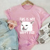   packs printed cotton short-sleeved t-shirt women NSSN2699