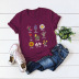 camiseta de manga corta de algodón con estampado de margaritas flores mujer NSSN2701