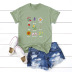 camiseta de manga corta de algodón con estampado de margaritas flores mujer NSSN2701