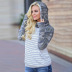 women s autumn new style camouflage color matching long-sleeved pile collar hooded ladies sweater  NSSI2710