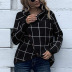 new button-style high neck long-sleeved hem asymmetric pullover sweater NSSI2715