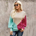 women s autumn and winter new style contrast casual round neck loose ladies pullover sweater  NSSI2719