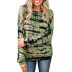 tie-dye sweater women s autumn new style halter long-sleeved pullover round neck ladies sweater NSSI2724