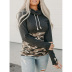 women autumn new long-sleeved camouflage hit color street style pile collar sweatershirt  NSSI2730