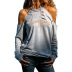 women s autumn new style printed hole strapless long-sleeved round neck ladies pullover  NSSI2735