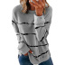 striped sweater women s autumn new style tie-dye round neck long-sleeved pullover ladies top  NSSI2736
