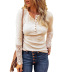 women s solid color long-sleeved autumn knitted stand collar top  NSSI2750