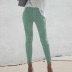 pantalones de color sólido con cremallera jeans para mujer NSSI2753