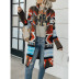   geometric pattern mid-length women s sweater coat  NSSI2762