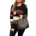 women autumn contrast button decoration long-sleeved round neck pullover sweater  NSSI2764