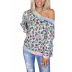 colorful leopard print women autumn tie-dye stitching v-neck long-sleeved sweater  NSSI2789