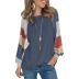  solid color hit color fashion casual round neck long sleeve ladies top NSSI2811