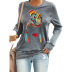 women long-sleeved autumn new cartoon pattern casual round neck pullover sweater  NSSI2812