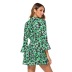 fashion printed nine-point sleeve dress NSAL2865