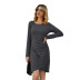  fashion light dress irregular long sleeve dress NSAL2866