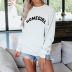 autumn and winter new tops women s round neck letter pullover sweatershirt NSAL2867