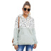 hot saleautumn and winter new products hooded long-sleeved sweater leopard pattern stitching top women NSAL2873