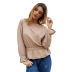  solid color long-sleeved top NSAL2875