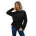  solid color long-sleeved top NSAL2875