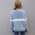 women s hot sale autumn and winter long-sleeved shirt striped stitching warm sweater  NSAL2882