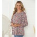  loose round neck printing long-sleeved t-shirt  NSAL2883