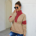 hot sale autumn and winter new long-sleeved sweater contrast color stitching top  NSAL2884