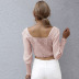 Stand-Alone Solid Color Hollow Short Top NSAL2889