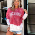 tie-dye sweater women new style letters round neck long sleeve pullover ladies sweater  NSSI2985