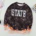tie-dye sweater women new style letters round neck long sleeve pullover ladies sweater  NSSI2985