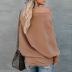 women s autumn and winter new solid color bat long sleeve round neck casual pullover sweater  NSSI3002