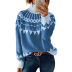  new snowflake pattern turtleneck sweater pullover blouse  NSSI3009