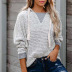 mujer otoño / invierno nuevo estilo de color sólido cordón decoración suéter con capucha NSSI3024
