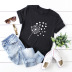   popular dandelion printed cotton short-sleeved t-shirt women NSSN3031