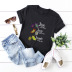  sunflower daisy butterfly pure cotton short-sleeved t-shirt NSSN3037