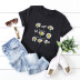   casual daisy print short-sleeved women s T-shirt NSSN3045
