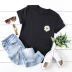  casual pocket small daisy short sleeve women s T-shirt NSSN3046