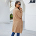  long-sleeved plush woolen coat women s long coat NSDF3049