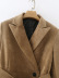 Gabardina con cordones de color camel de otoño al por mayor chaqueta de traje delgado con cordones de longitud media NSAM3069