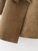 Gabardina con cordones de color camel de otoño al por mayor chaqueta de traje delgado con cordones de longitud media NSAM3069