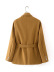 wholesale autumn camel double-breasted belt women s suit blazer  NSAM3068