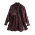  imitation leather shirt top wholesale NSAM3072