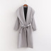 wholesale chaqueta de abrigo de lana larga con solapa de gran tamaño de otoño NSAM3101