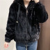 wholesale autumn fur effect hooded women s jacket jacket  NSAM3110