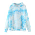 Wholesale autumn tie-dye letter printing loose lazy style hooded women s sweater  NSAM3118