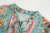 Camisa de rayón con manga farol floral Camisa de manga larga NSAM3136